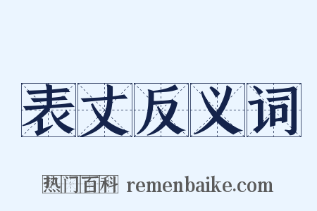 表丈反义词是什么意思的图片
